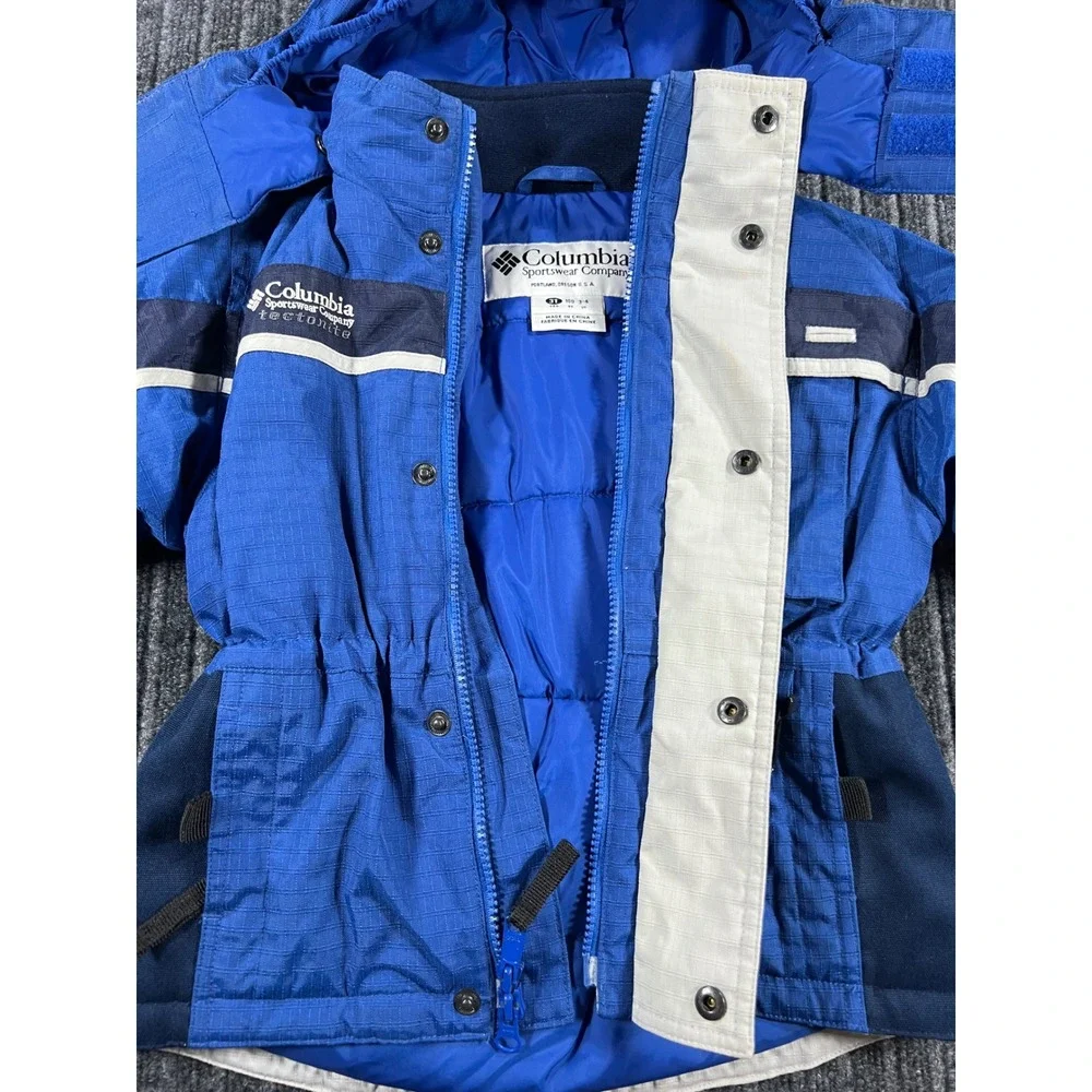 COLUMBIA Tectonite Winter Parka Kids 3T Blue Heavy Coat Hooded Insulated Snow
